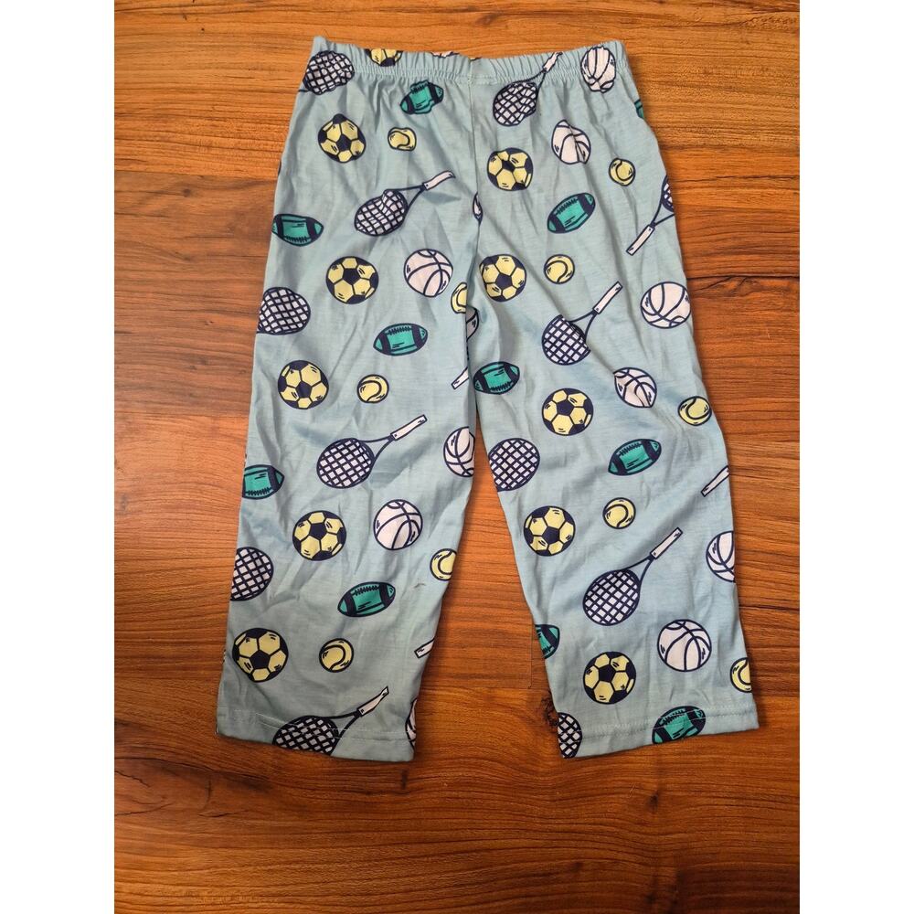 Carter's Pajama Pants Boys Size 4T Gray Elastic Waist Sports Soccer Tennis 8239 - Picture 6 of 7